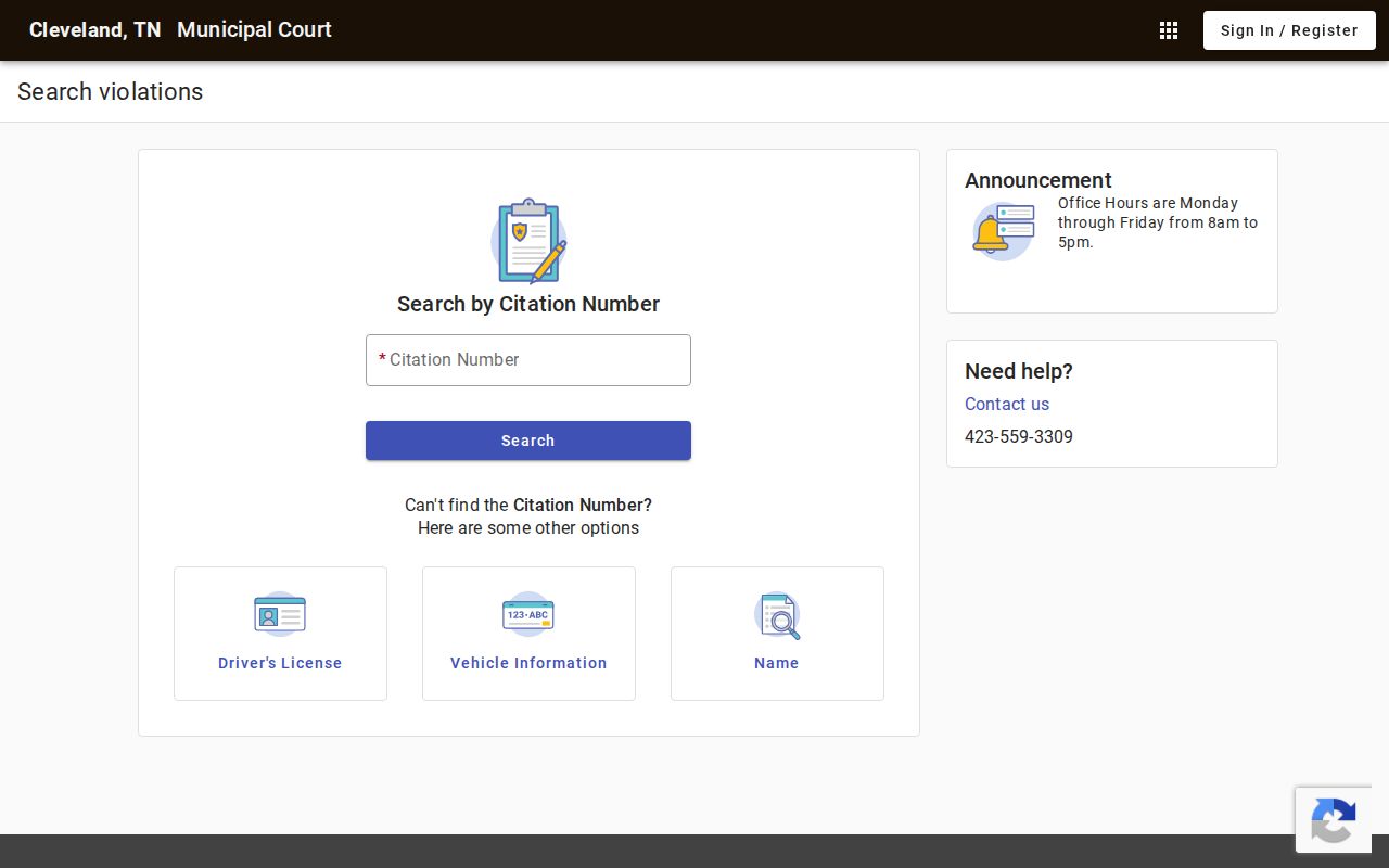 Official Cleveland Municipal Court citation search options
